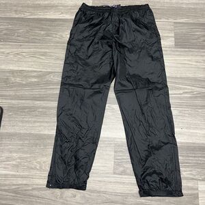 USA JCPenney Track Pants Mens L Black Olympics Training Windbreaker EUC